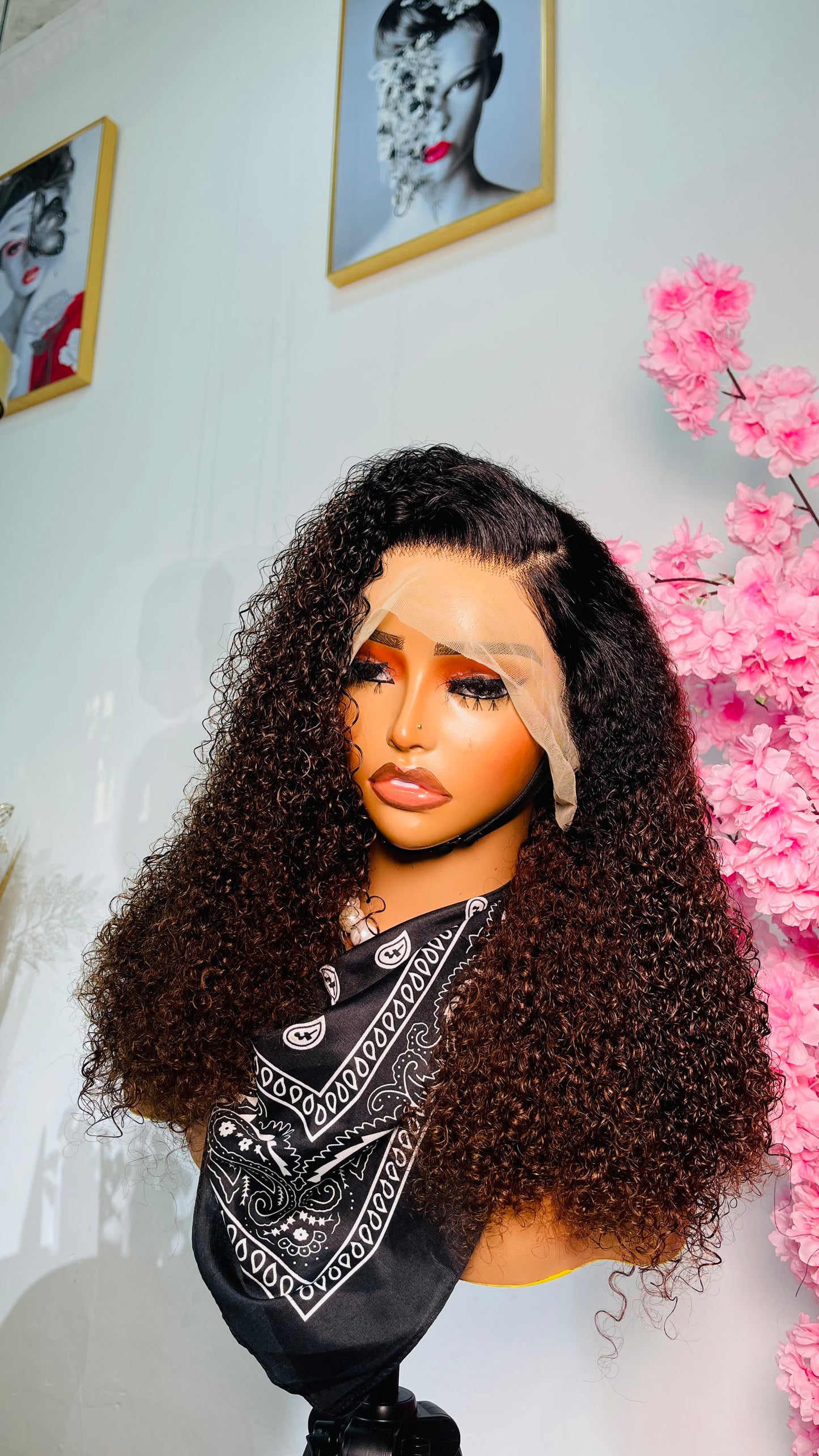 Ombré pixie curls wig