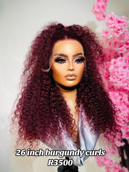 Burgundy Russian curls
