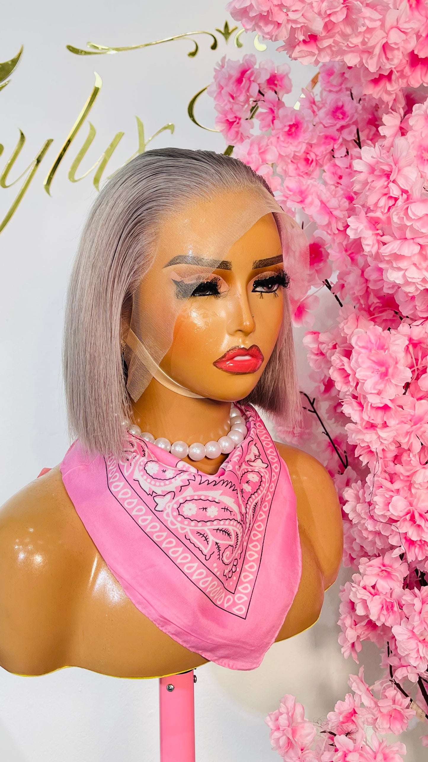 Grey blunt cut wig