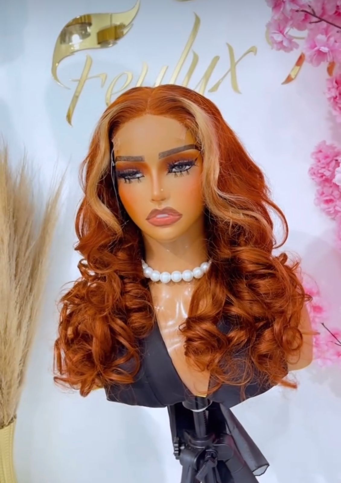 22” Ginger Bouncy Wig