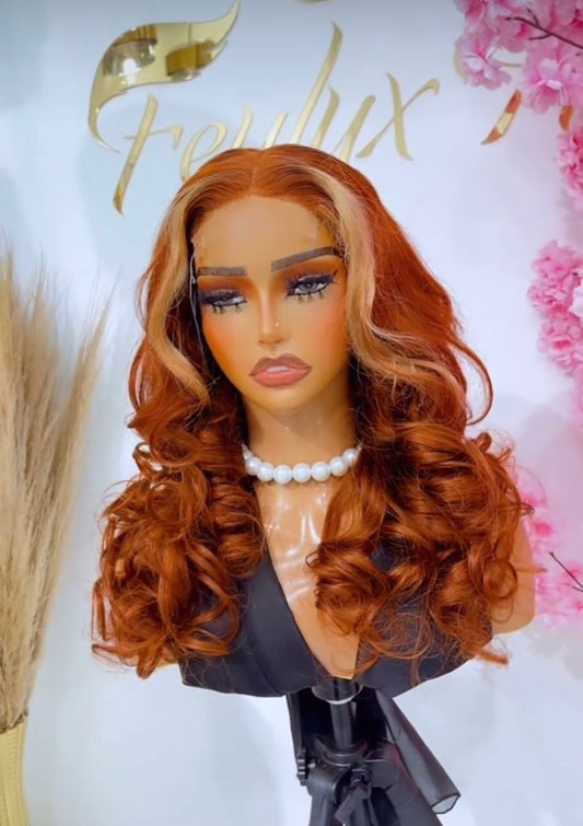 22” Ginger Bouncy Wig