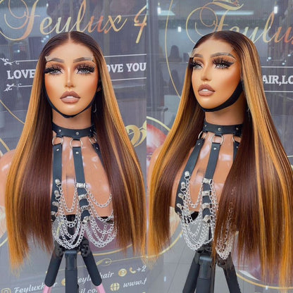 24 inch, 5x5 Glueless DD Closure Wig