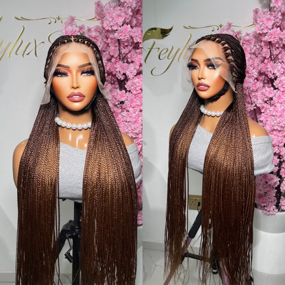Ombré bone straight braids