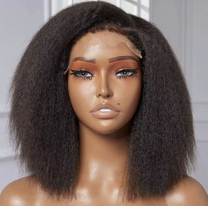 Full Frontal Kinky Straight BOB Wig