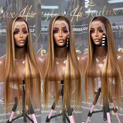 30 inch Highlights Straight Wig