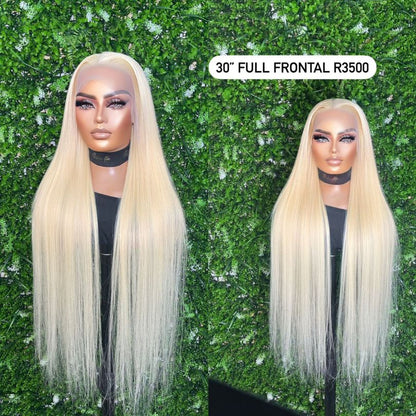 30 inch Blonde Full Frontal Straight Wig