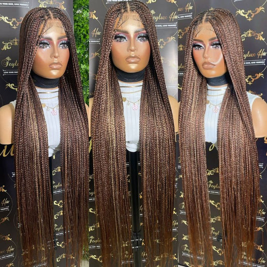 30 inch Glueless Bone Straight Braids