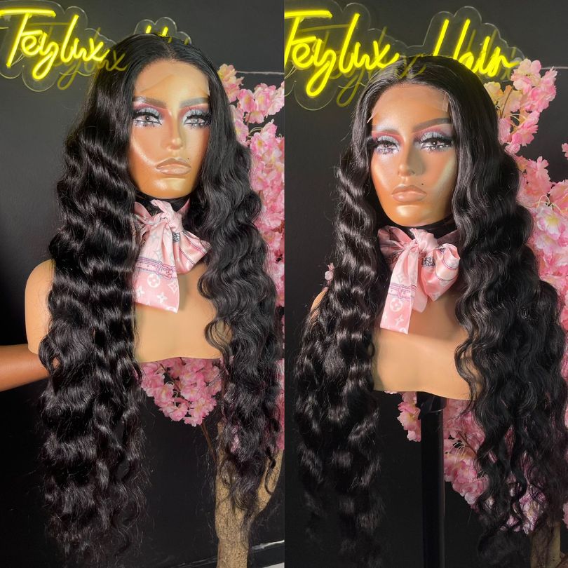 32 inch Deep Wave Closure Wig