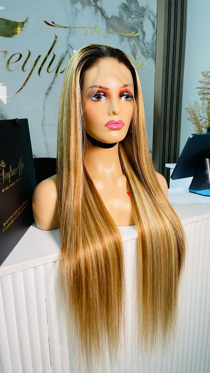 30” Honey Highlights Blonde