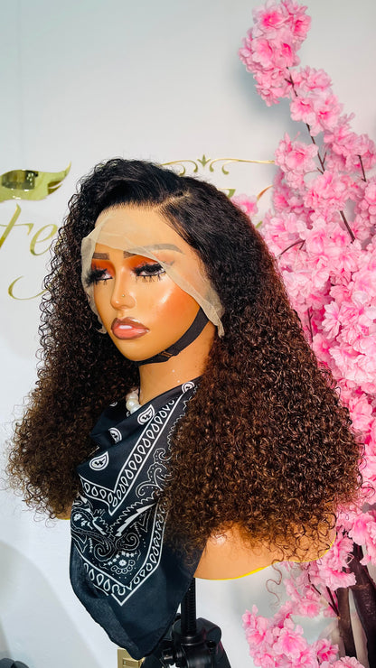 Ombré pixie curls wig