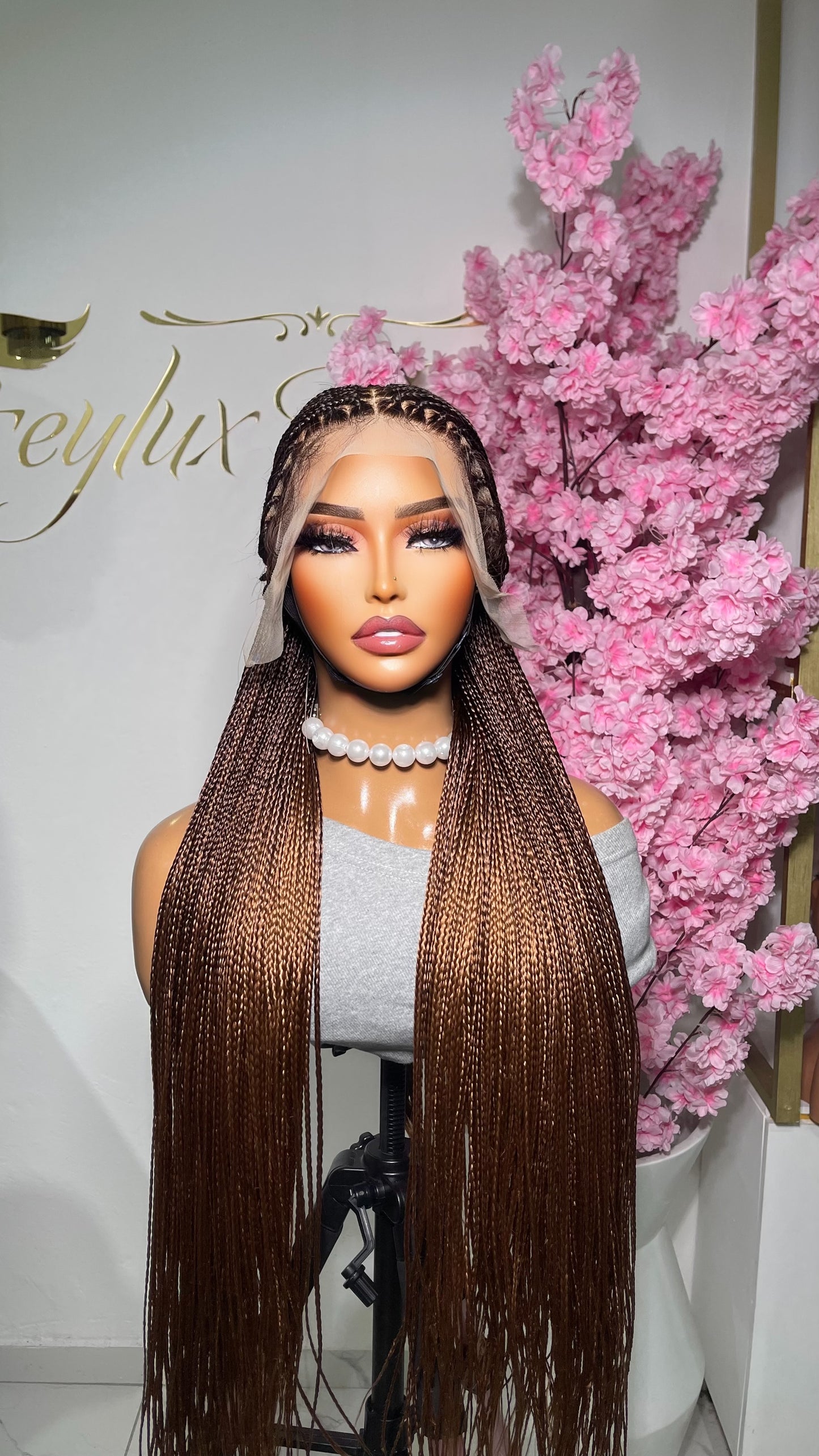 Ombré bone straight braids