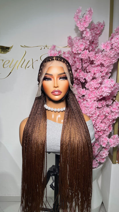 Ombré bone straight braids
