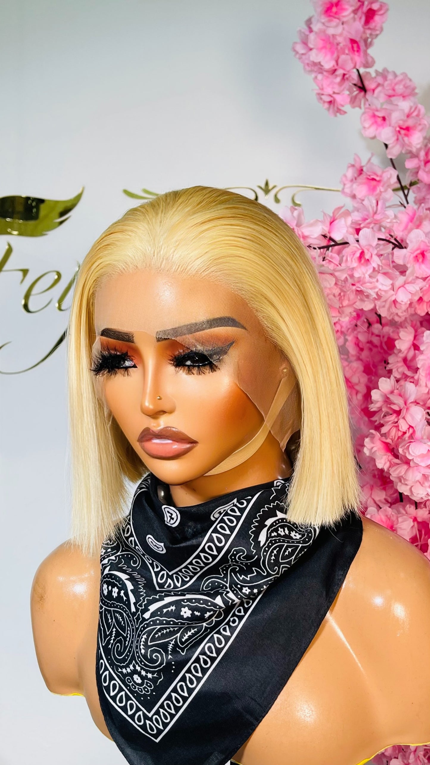 Blonde blunt cut wig