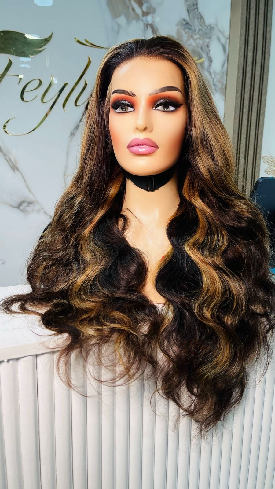 Honey Highlights Curls With HD Lace