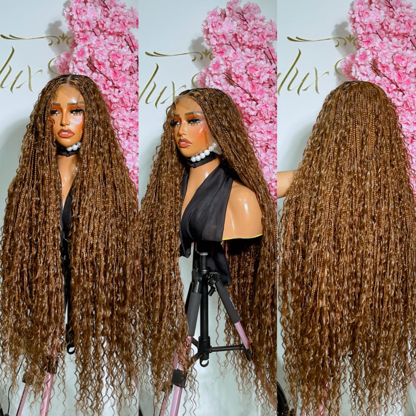 34” Boho Braids Brown Curls