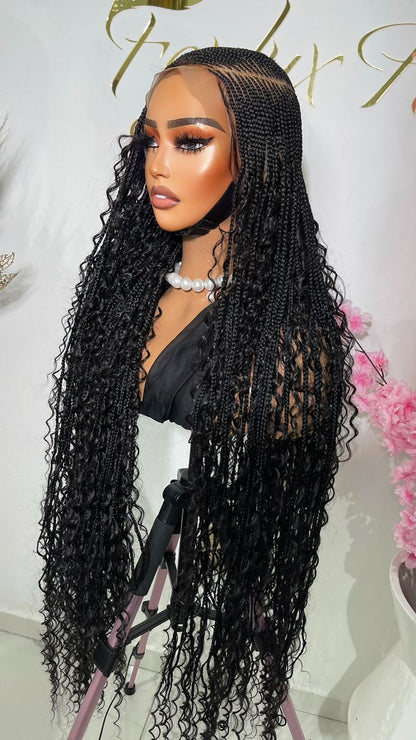Short Glue Less Boho Wig