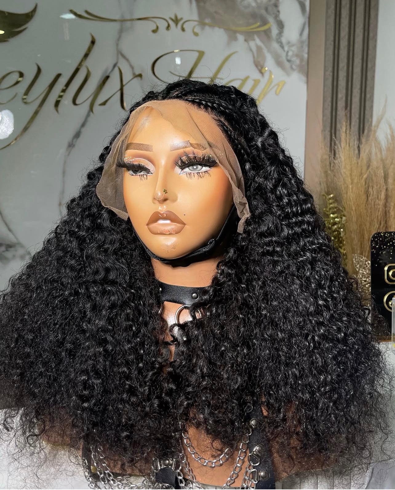 22” Cornrow pixie Curly Wig