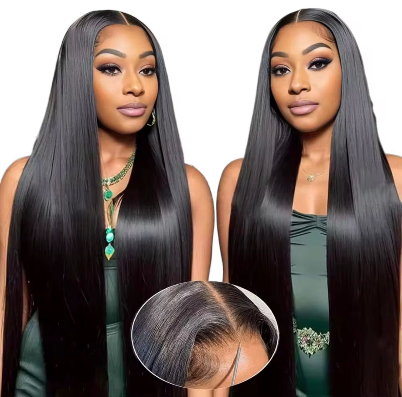 Full Frontal Double Drawn Straight Wig