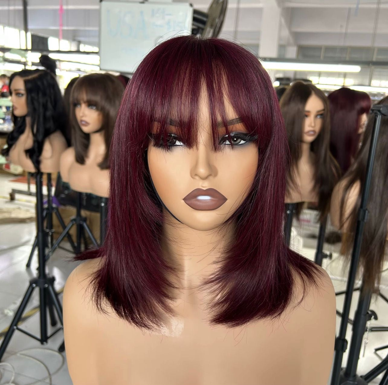 Layered Fringe Burgundy Unit