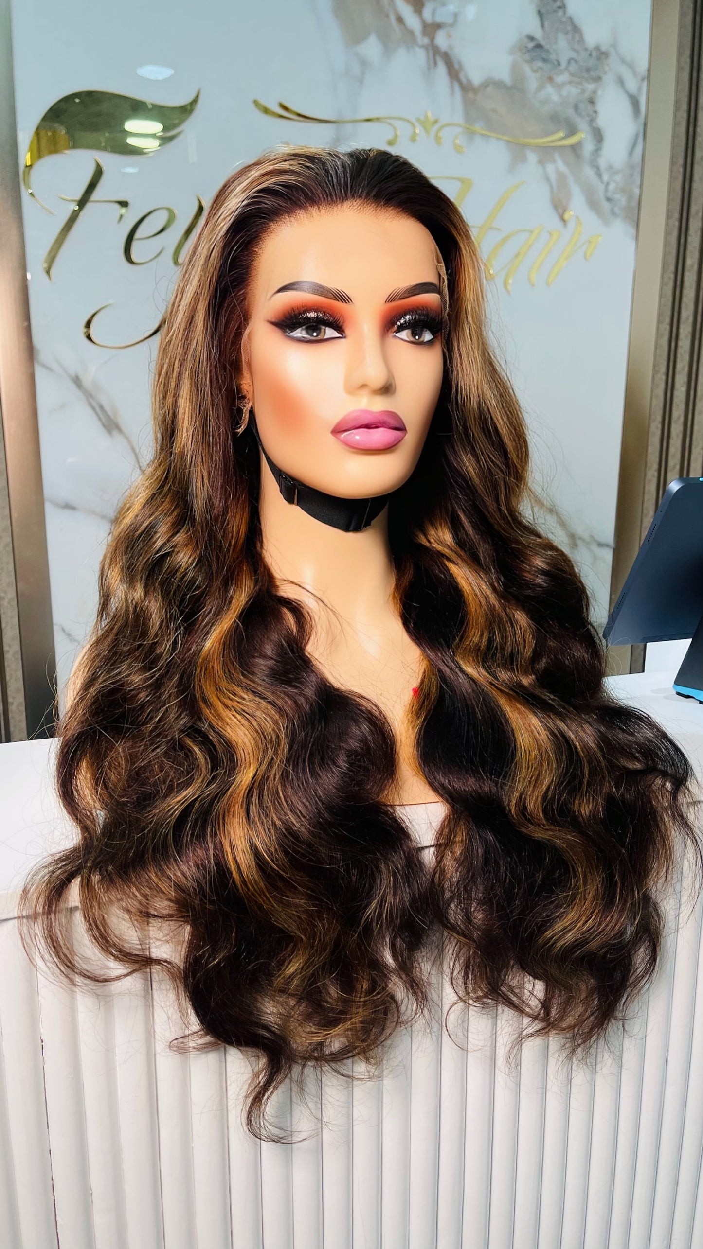 Gold Chocolate Wig